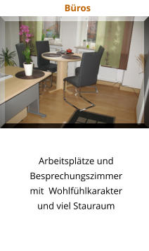 Büros Arbeitsplätze und   Besprechungszimmer mit  Wohlfühlkarakter  und viel Stauraum